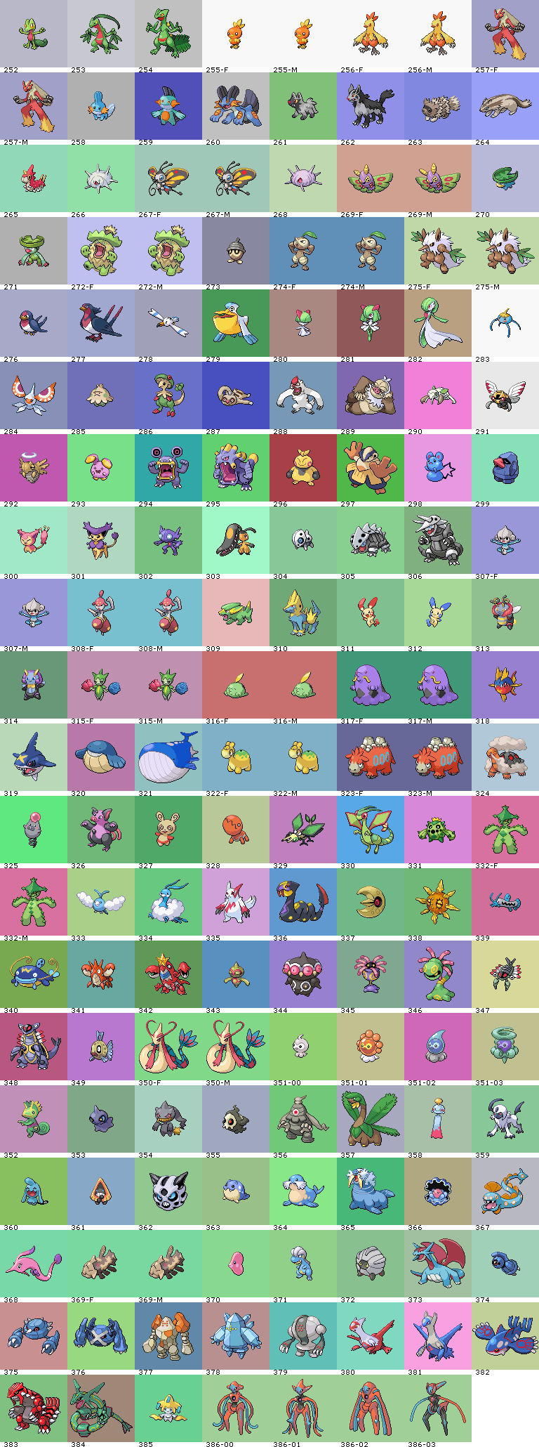 Pokémon (3rd Generation, Front)