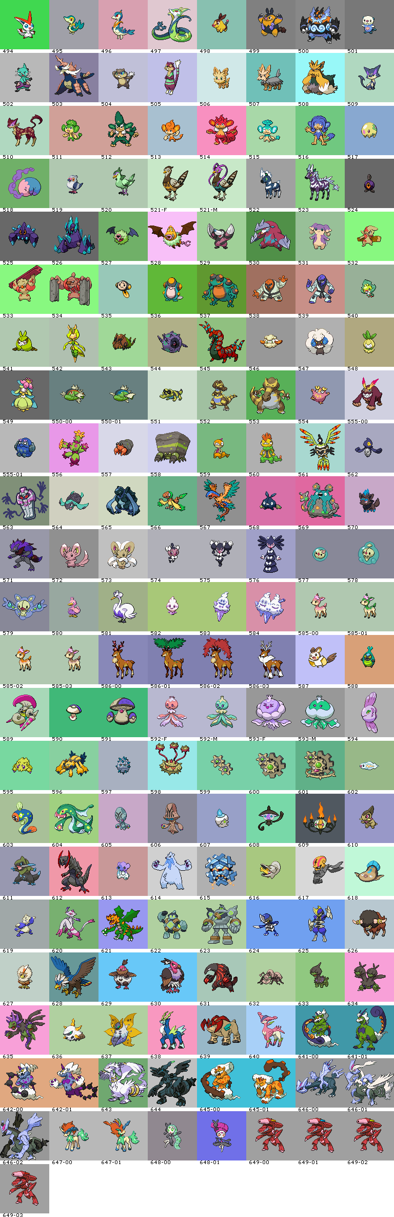 Pokémon (5th Generation, Shiny, Front)