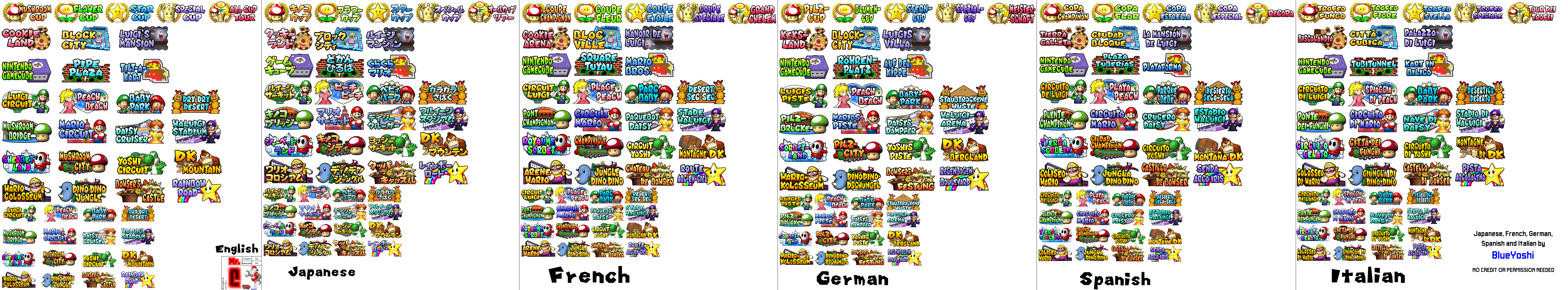 Mario Kart: Double Dash!! - Track Icons