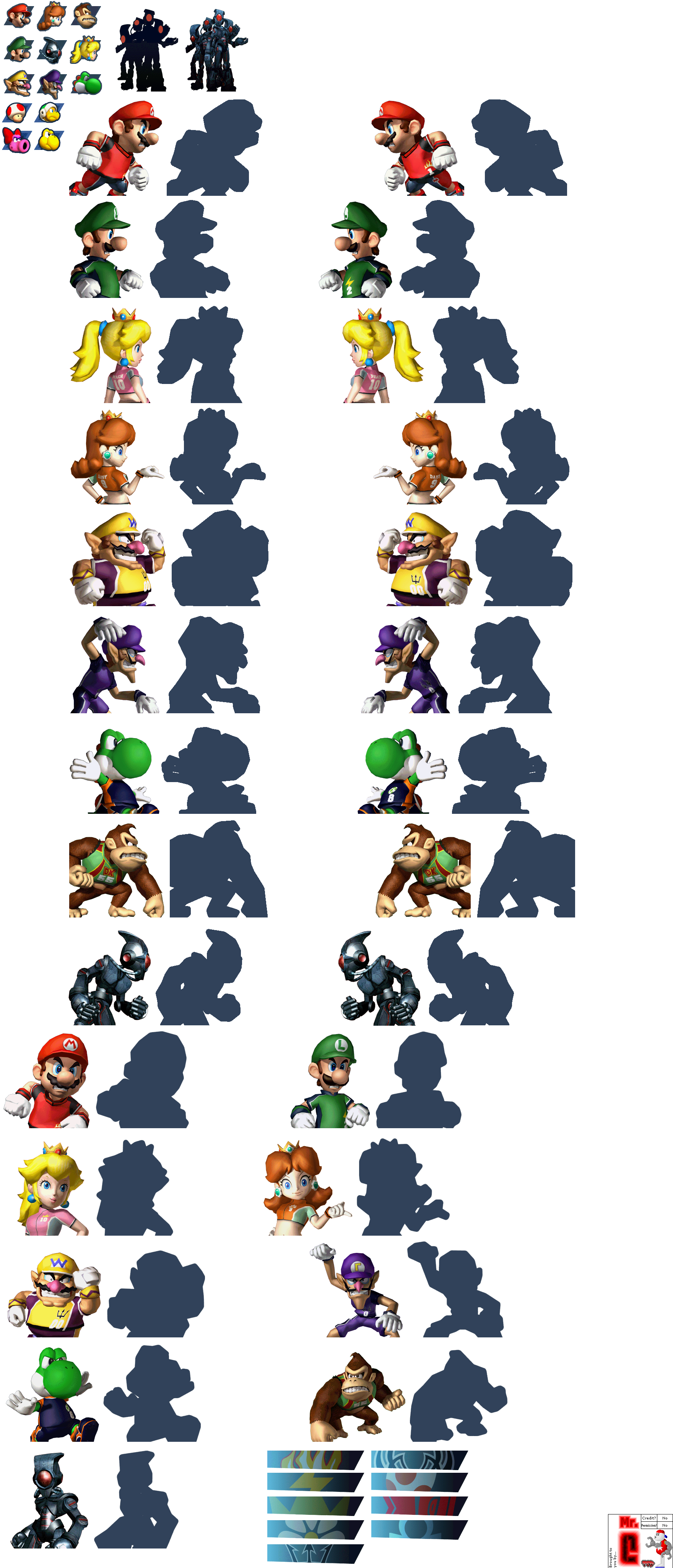 Super Mario Strikers - Character Icons & Portraits
