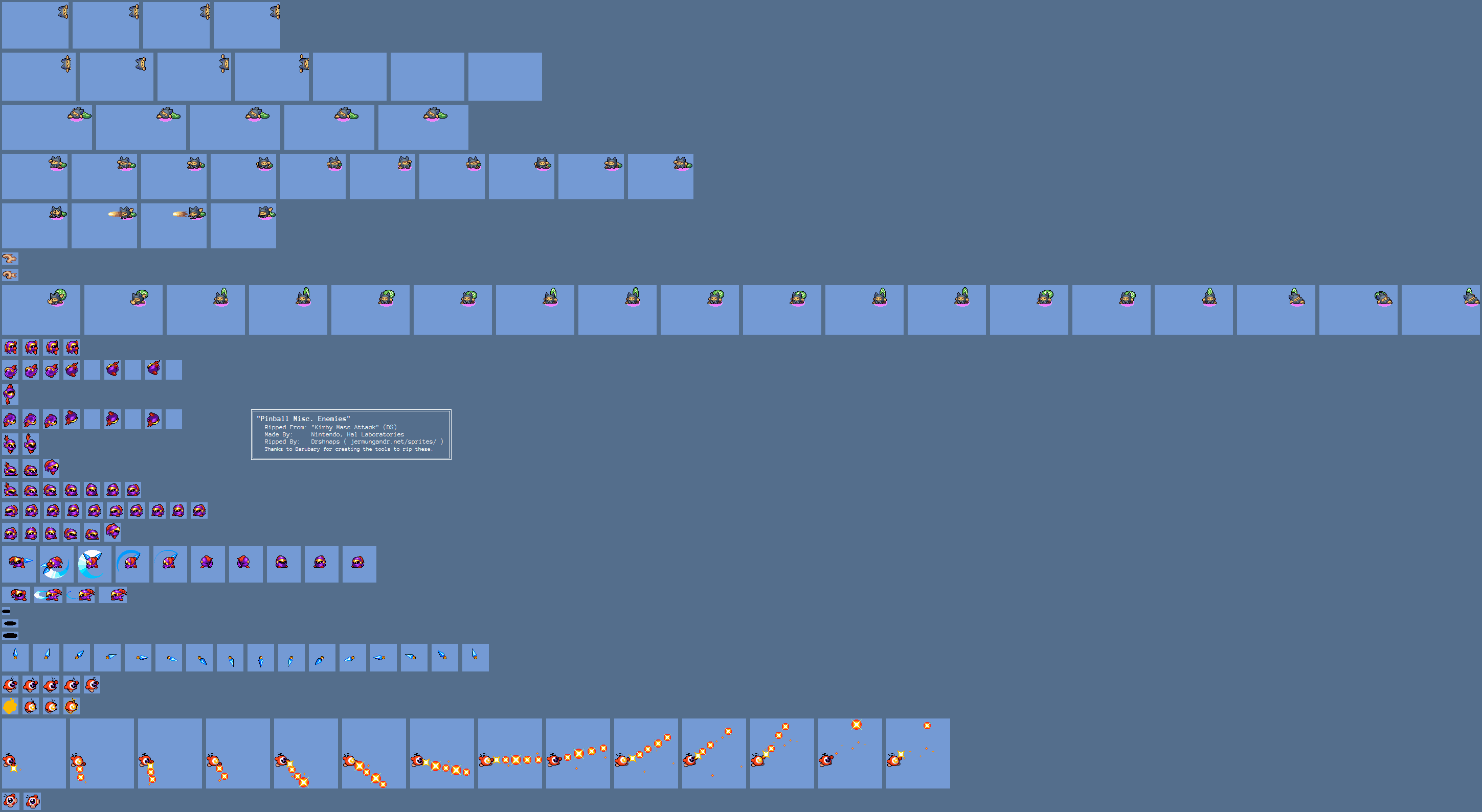 Kirby Mass Attack - Main Board Enemies (1/2)