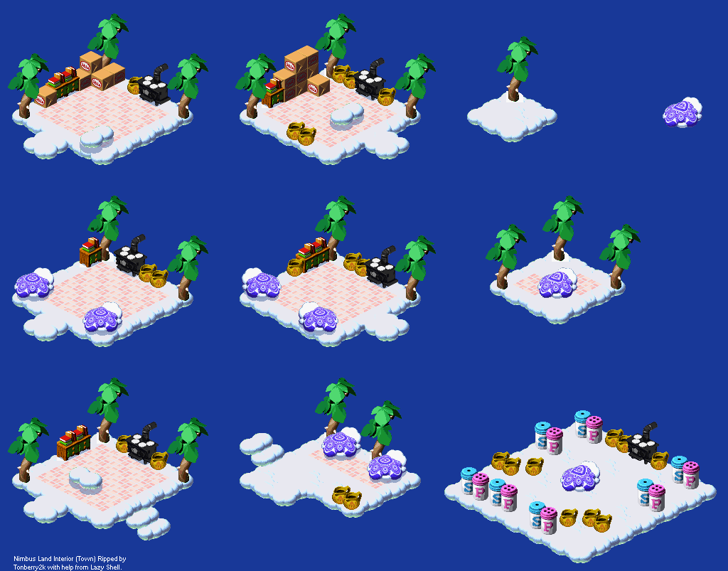 Super Mario RPG: Legend of the Seven Stars - Nimbus Land Interior (Town)