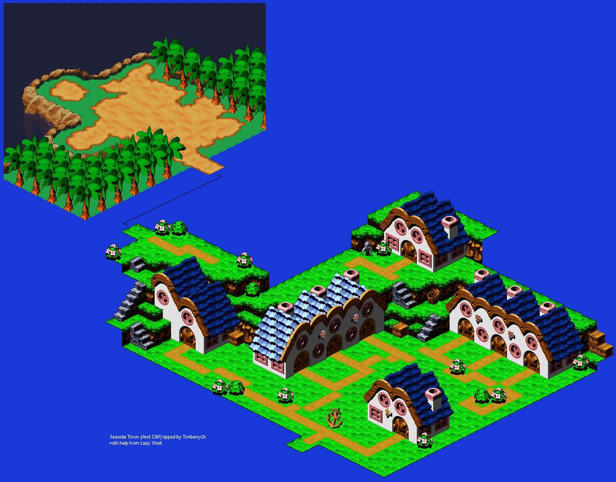 Super Mario RPG: Legend of the Seven Stars - Seaside Town Exterior