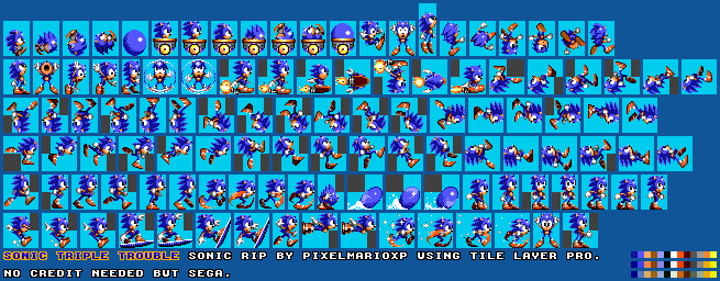 Sonic Chaos Sprite Sheets - Sega Game Gear - Sonic Galaxy.net