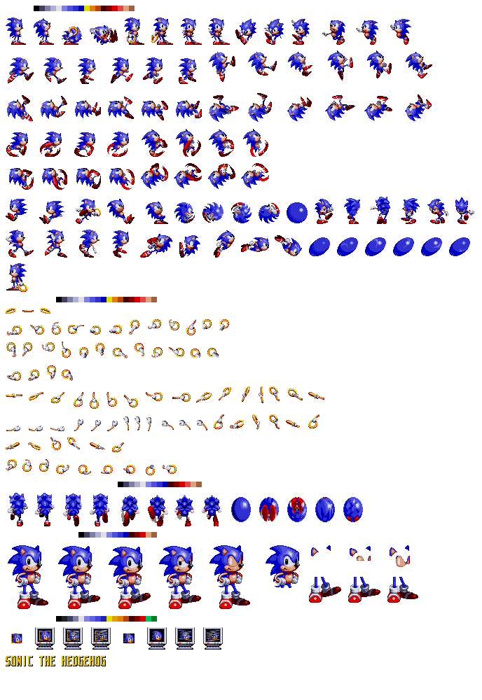 sonic cd sprites vs sonic 1 sprite