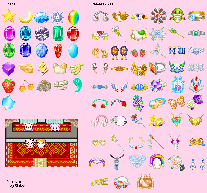 Hamtaro: Ham-Ham Heartbreak - Gems & Accessories