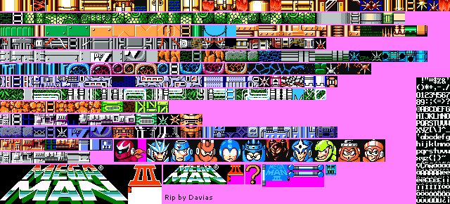 Mega Man 3 - Tilesets & Miscellaneous