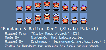 Kirby Mass Attack - Sailor Dee & Bandana Dee