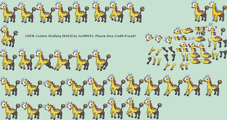 Pokémon Generation 2 Customs - #203 Girafarig