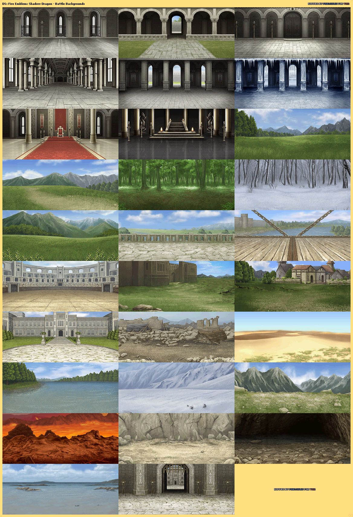 Fire Emblem: Shadow Dragon - Battle Backgrounds