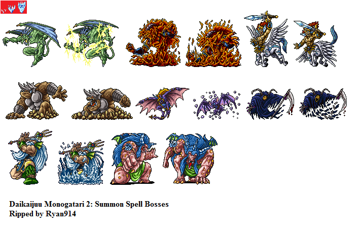 Daikaijuu Monogatari 2 / Super Shell Monsters Story 2 (JPN) - Summon Spell Bosses
