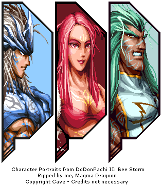 DoDonPachi II: Bee Storm - Character Portraits