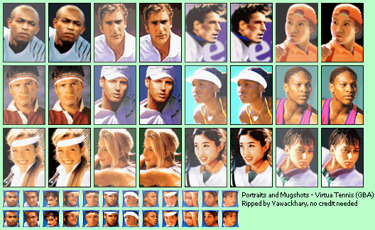 Virtua Tennis - Portraits & Mugshots