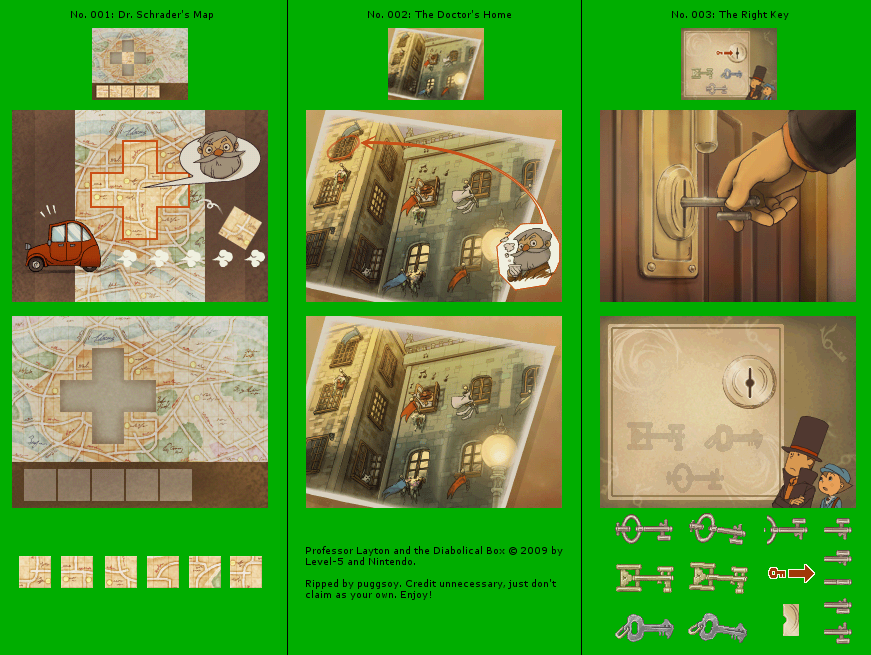 Professor Layton and the Diabolical Box - Puzzles #001 - #003