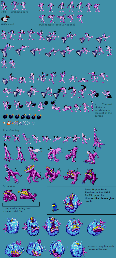 earthworm jim 2 sprites puppy sprite earthworm jim 2 sprites puppy sprite