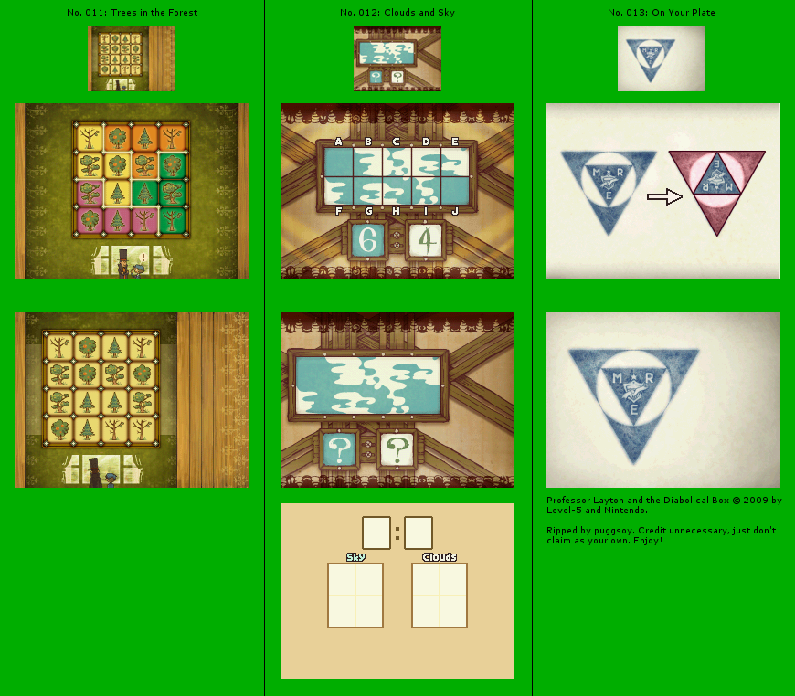 Professor Layton and the Diabolical Box - Puzzles #011 - #013