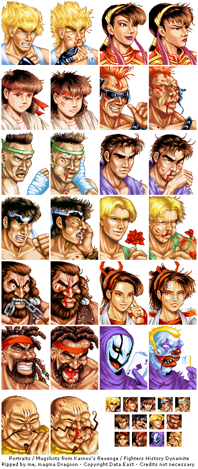 Karnov's Revenge - Portraits/Mugshots