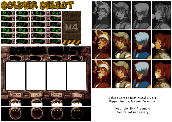 Metal Slug 4 - Select Screen