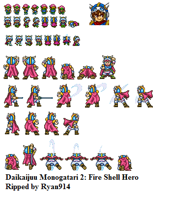 Daikaijuu Monogatari 2 / Super Shell Monsters Story 2 (JPN) - Fire Shell Hero