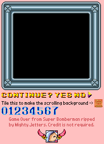 Super Bomberman - Game Over Screen