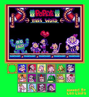 Popeye the Sailor Man: Tale of the Sea Hag (JPN) - Password