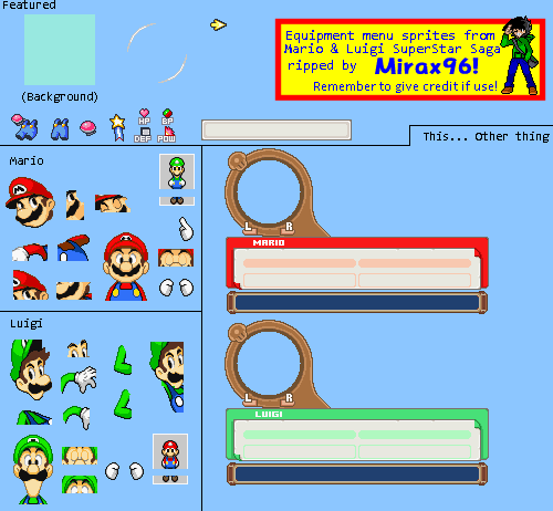 Mario & Luigi: Superstar Saga - Equipment Menu