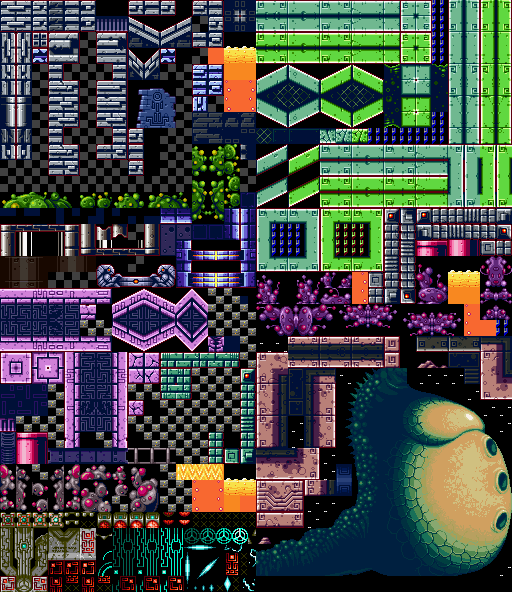 Metroid Zero Mission - Kraid Tiles