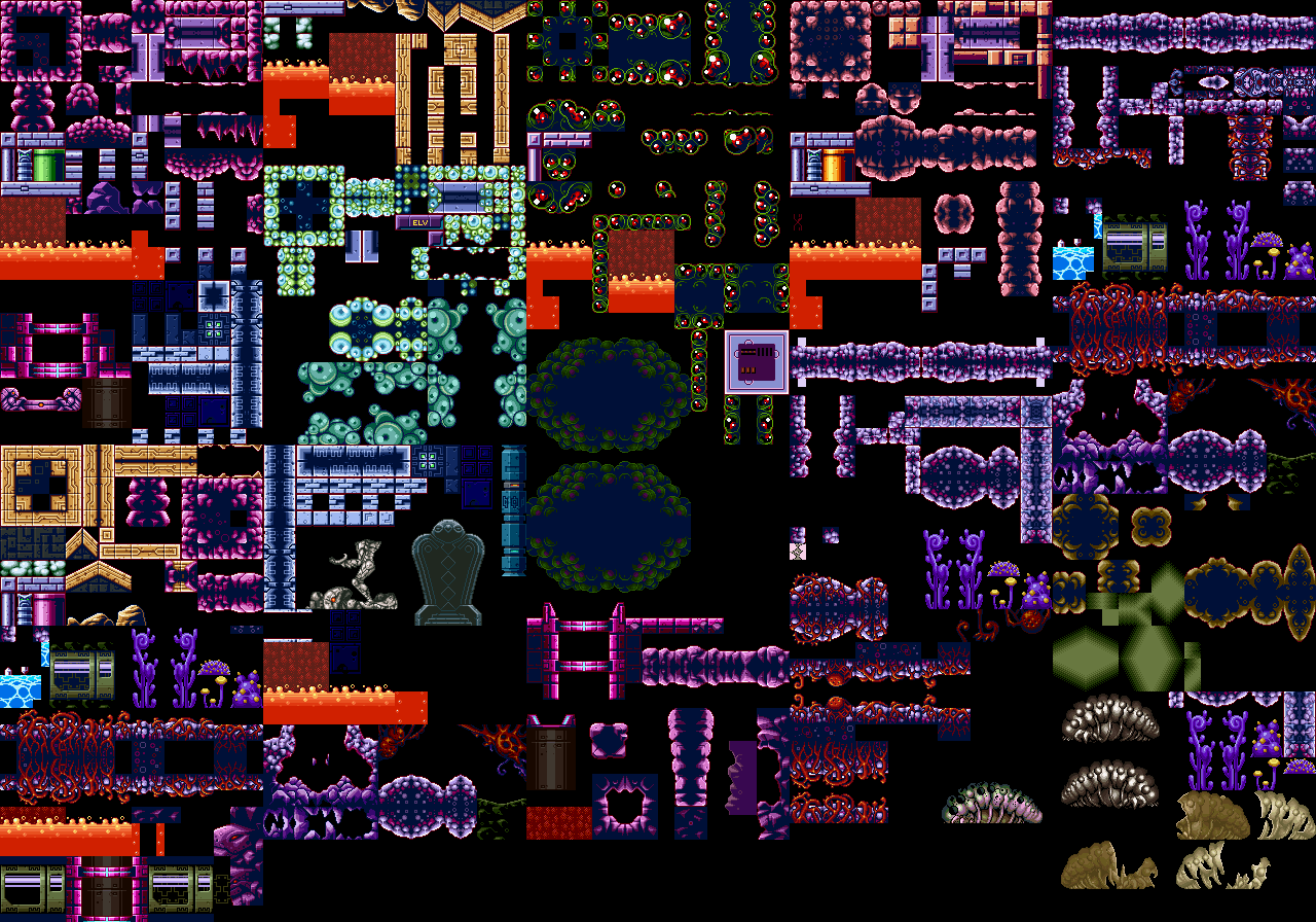 Metroid Zero Mission - Norfair Tiles