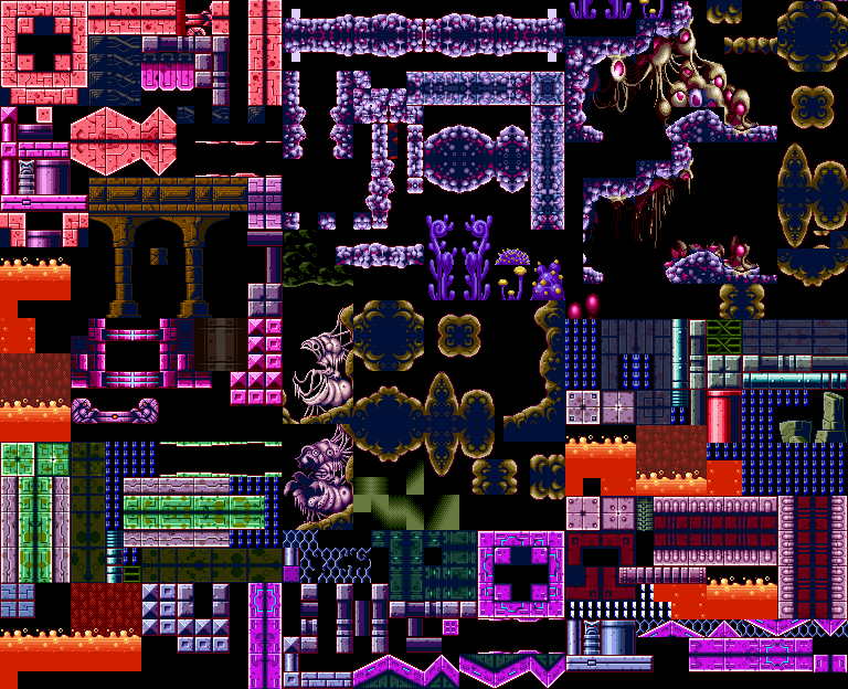 Metroid Zero Mission - Ridley Tiles