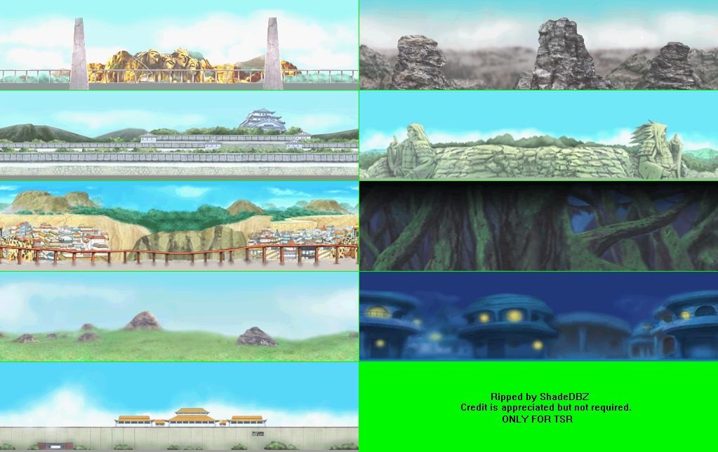 Naruto: Ninja Destiny - Backgrounds