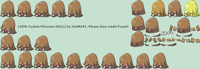 Pokémon Generation 2 Customs - #221 Piloswine