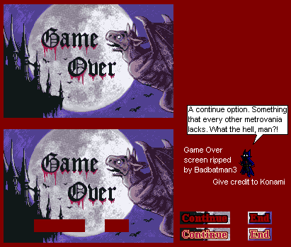 Game Over Screen