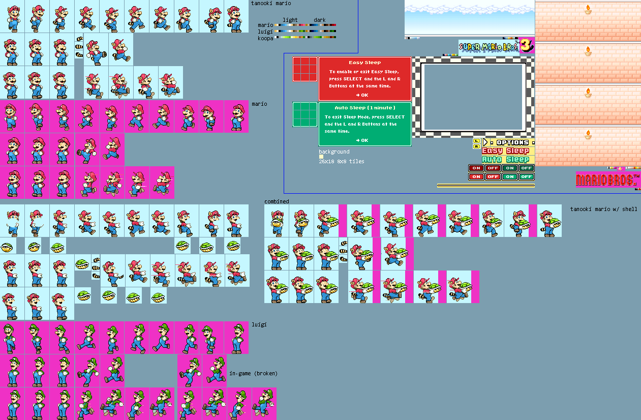 original super mario world sprites