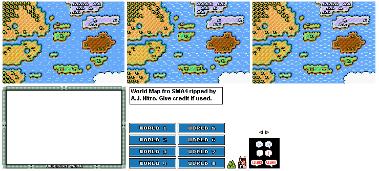 Super Mario Advance 4: Super Mario Bros. 3 - World Map