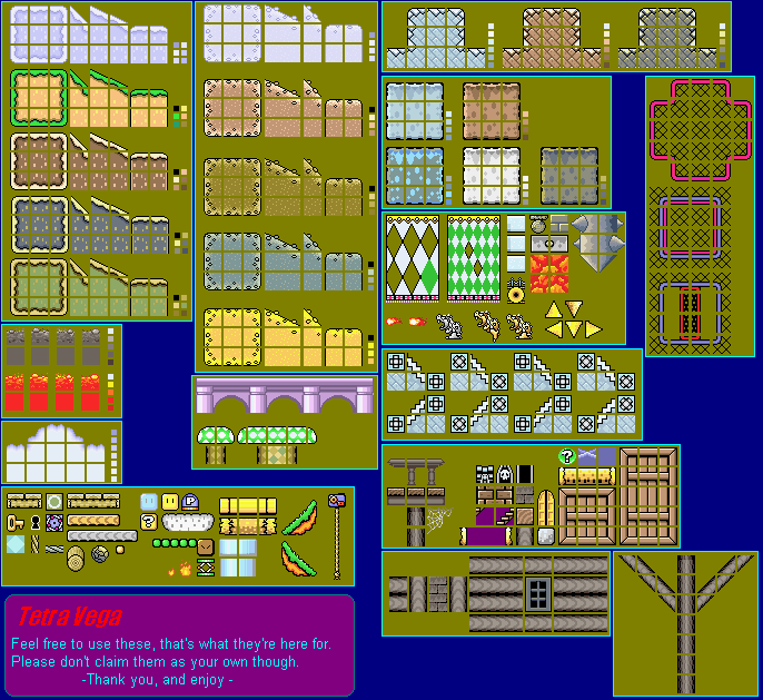 Super Mario Advance 2: Super Mario World - Tiles