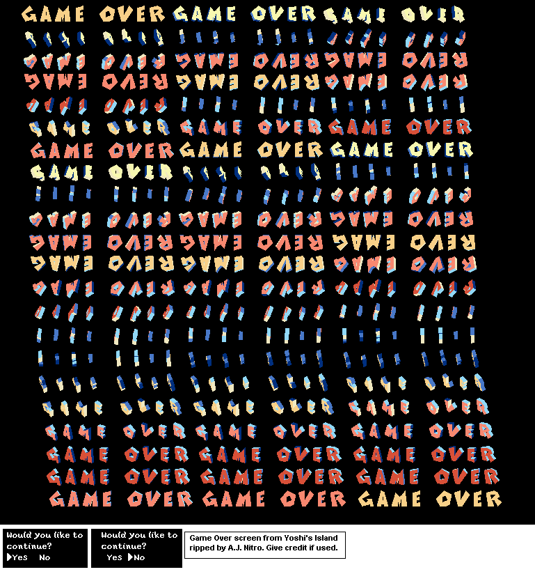 Game Over Screen