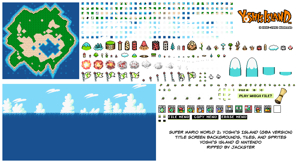 Super Mario Advance 3: Yoshi's Island - Title Screen (Day Version)