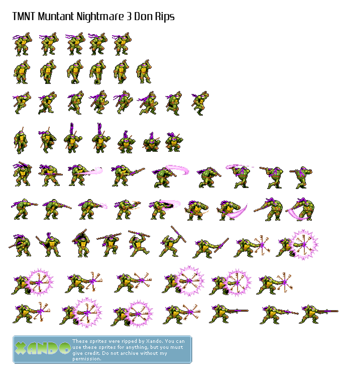 TMNT Sprite Sheet