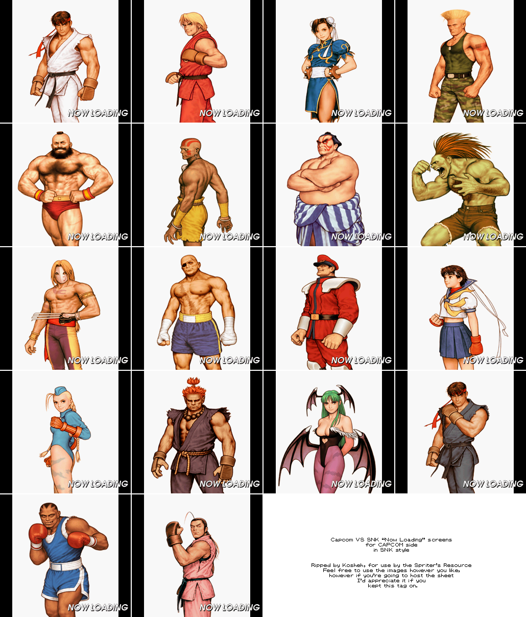 Loading Screens (Capcom/SNK)