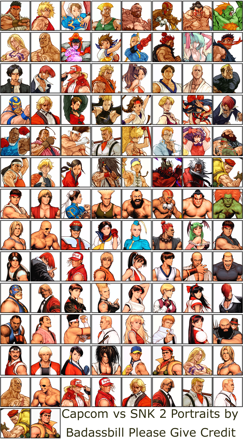 Capcom vs. SNK 2: Mark of the Millenium 2001 - Portraits