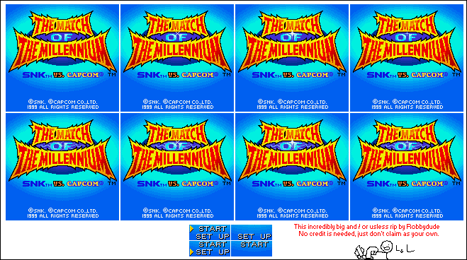 SNK vs. Capcom: The Match of the Millennium - Menu
