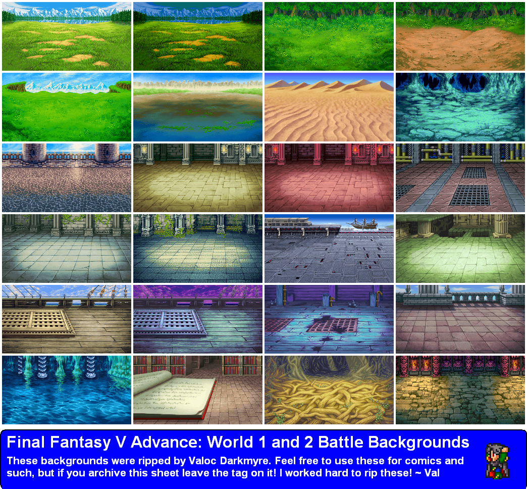 Final Fantasy 5 Advance - Backgrounds