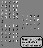 Final Fantasy 4 Advance - Game Fonts