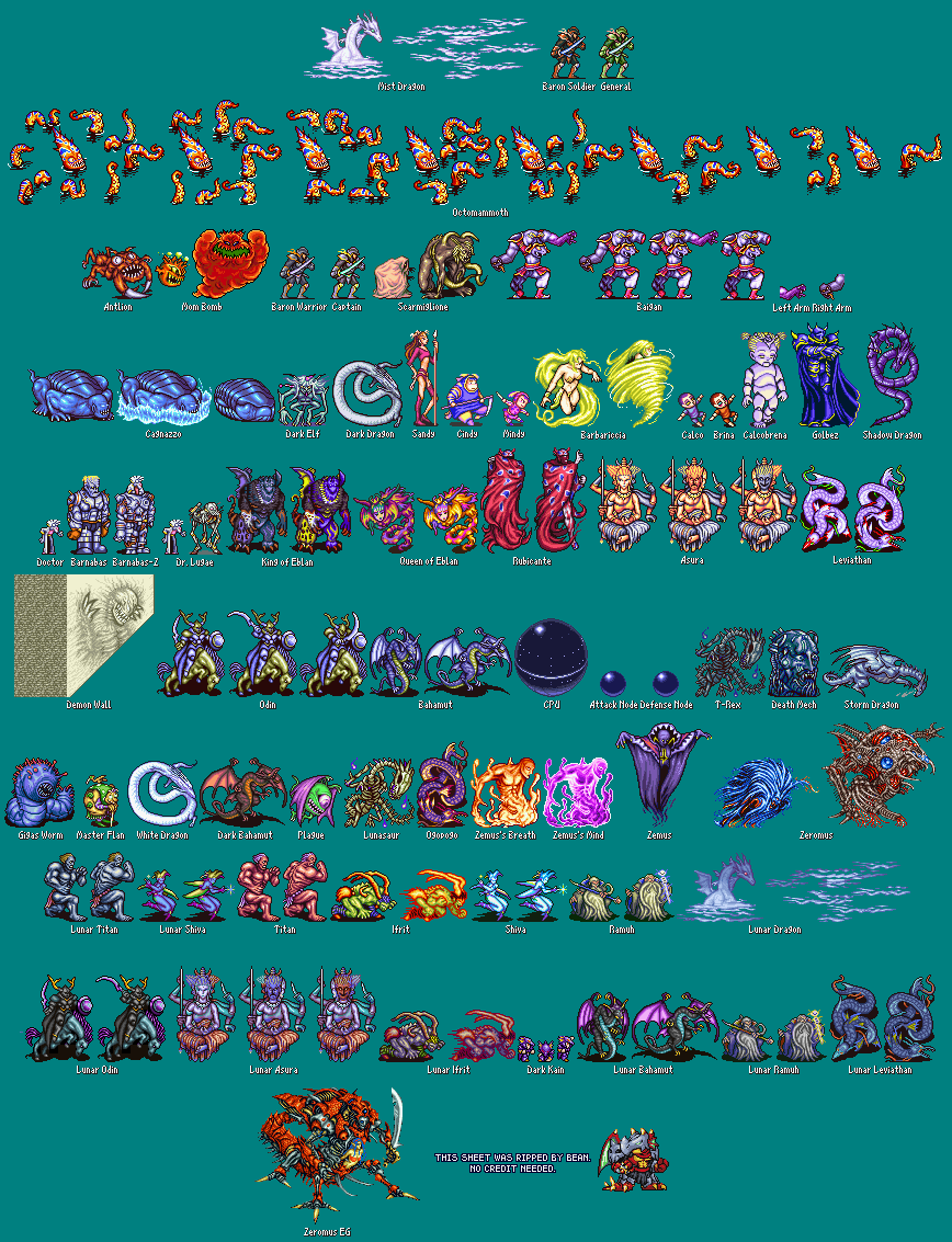 Final Fantasy 4 Advance - Bosses