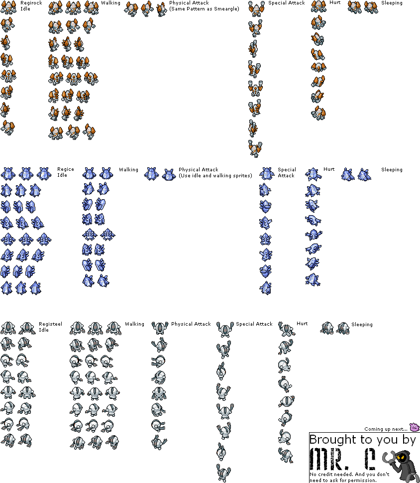 Regirock, Regice & Registeel