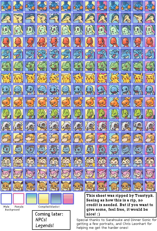 The Spriters Resource Full Sheet View Pokémon Mystery Dungeon Red