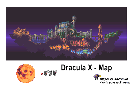 Castlevania: Dracula X / Vampire's Kiss - Map Screen