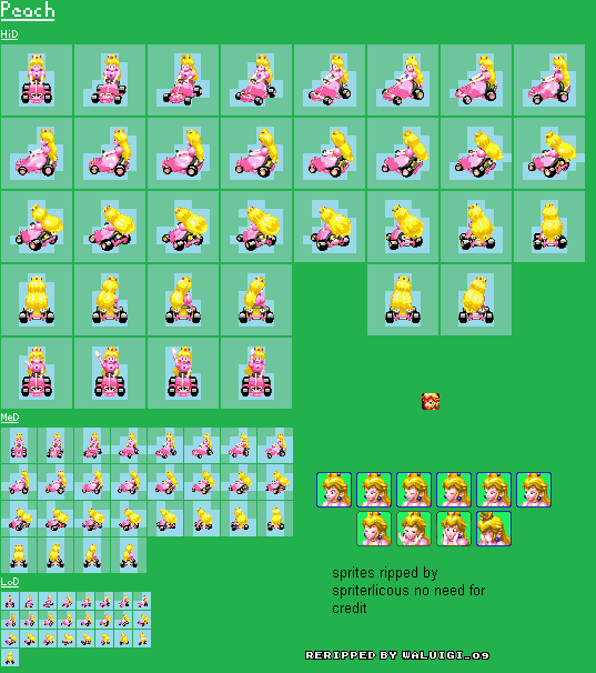 mario kart super circuit sprite sheet