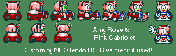 Amy Rose & Pink Cabriolet (Super Mario Kart-Style)