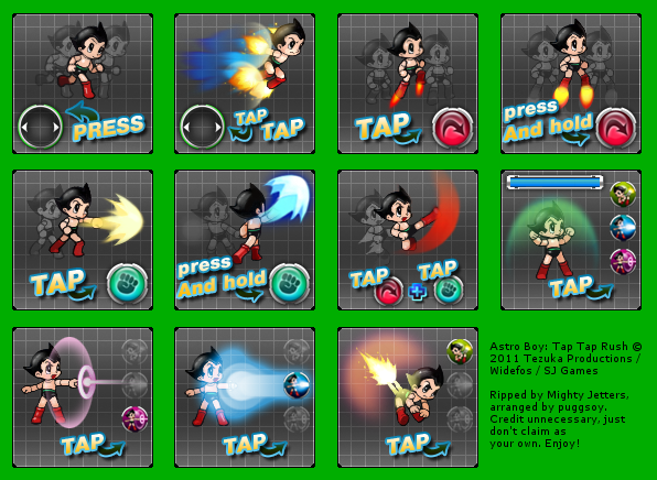 Astro Boy: Tap Tap Rush - Instructions